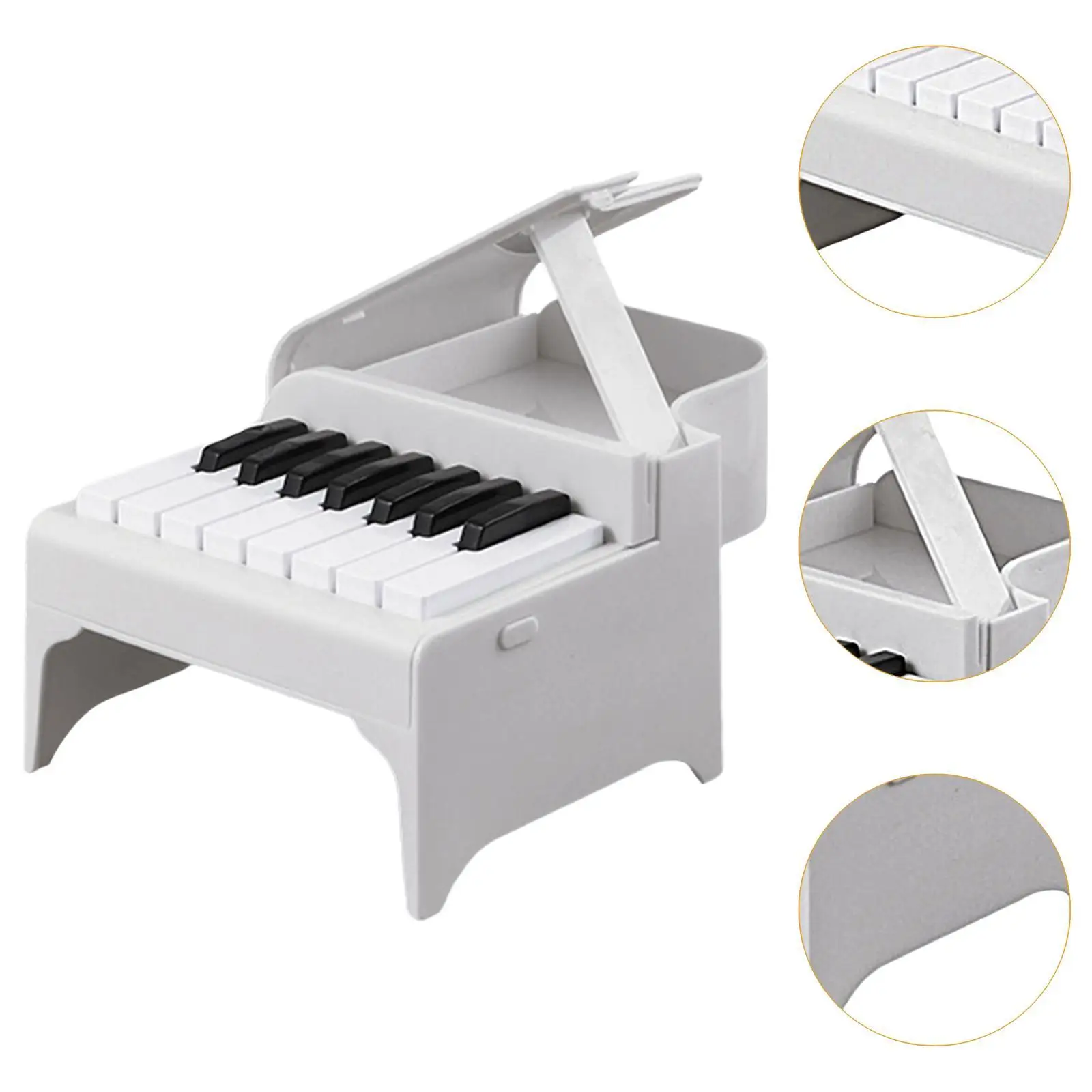 Mini Piano Desk Calendar with Music Scores and Cable for Home Decoration Gift for Music Enthusiasts