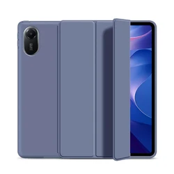 Premium PU Leather Flip Smart Cover with Shockproof Magnetic Soft Silicone Back Shell (YT - Purple)