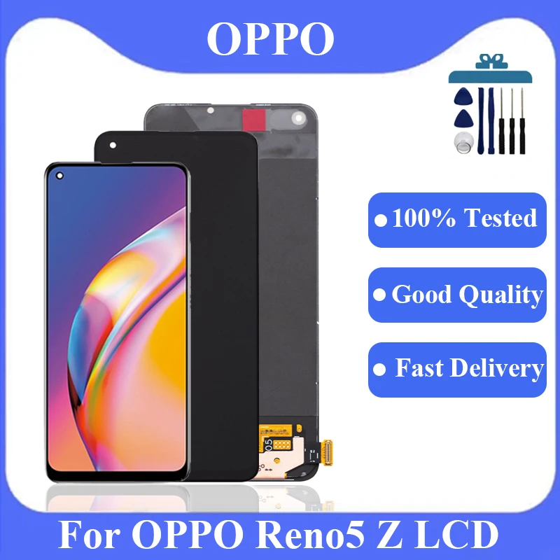 Amoled/Tft Per Oppo Reno5 Z Cph2211 Display Lcd Touch Panel Digitizer Assembly Sostituzione Per Oppo Reno5 Z Display Lcd
