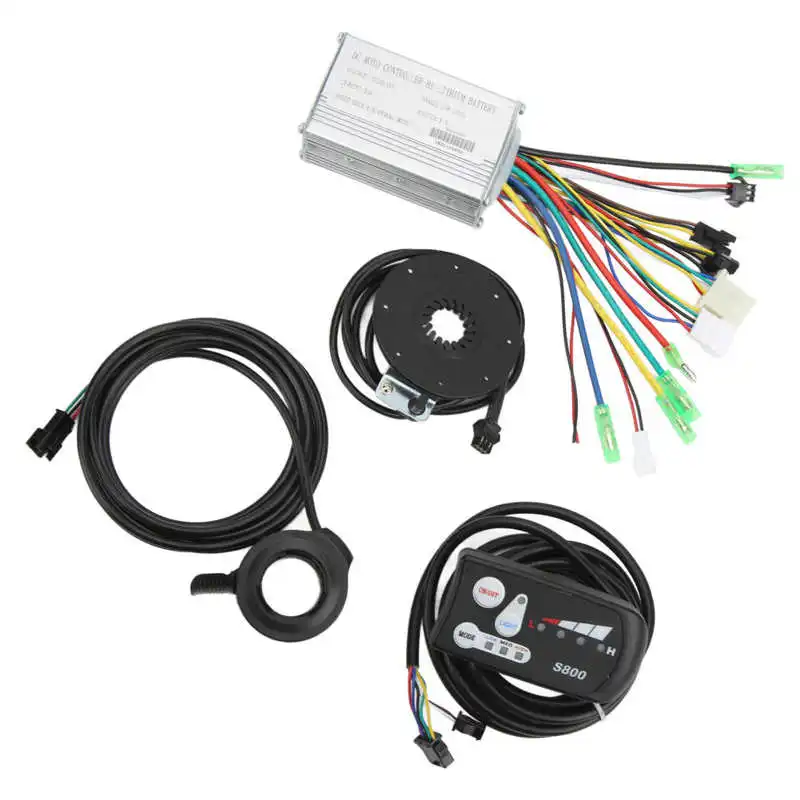 Electric Bike Controller Electric Bike Conversion Kit Electric Bike Accessories Electric Bike LCD Display Panel Electric Bike Controller Display 36V 48V With LED S800 For 250W 350W Motor