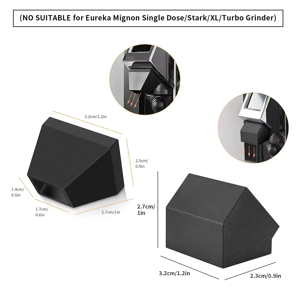 CAFEMASY Coffee Grinder Grind Spout Funnel Espresso Coffee Grinder Powder Outlet Mouth For Eureka Mignon Accessories