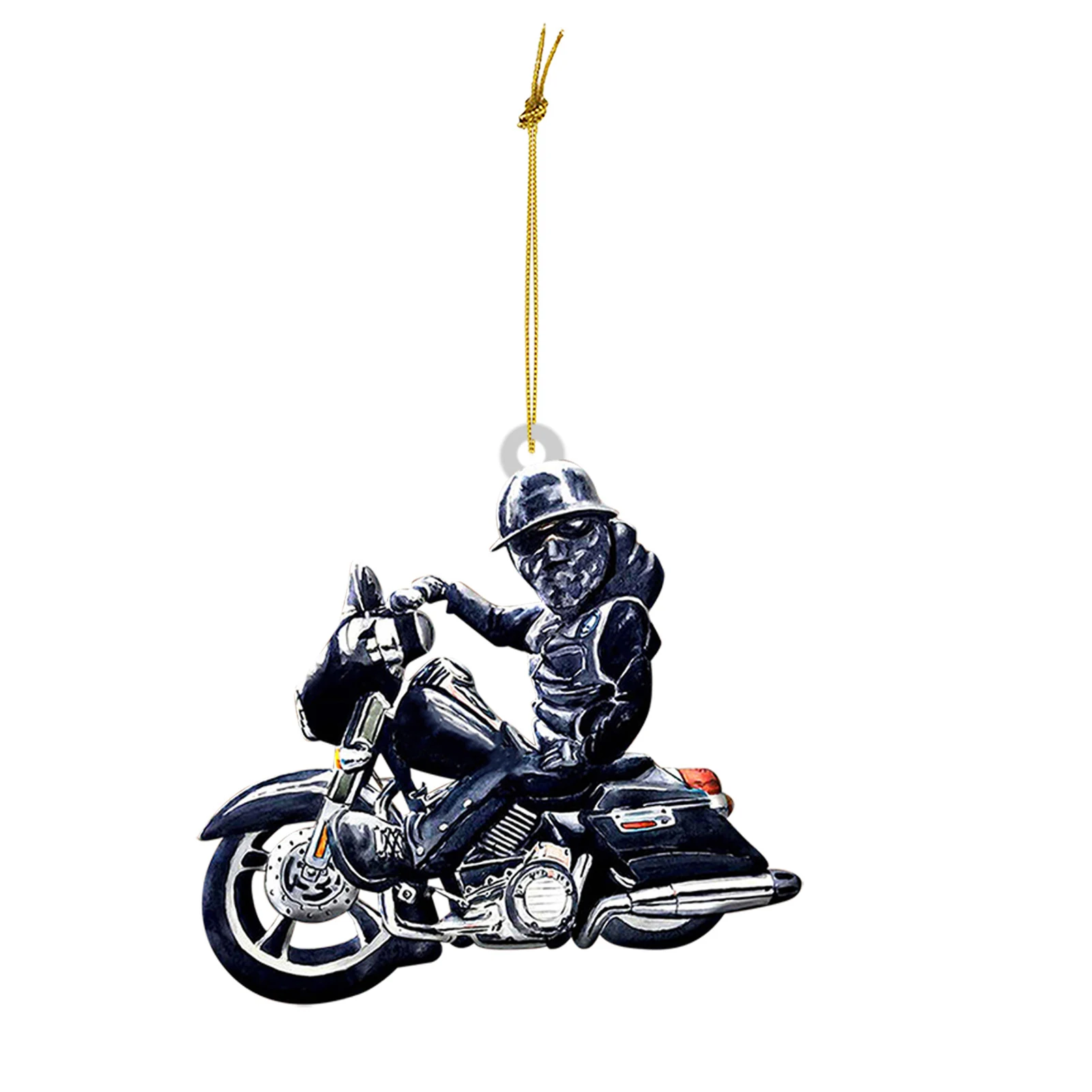 Ciondolo per Auto teschio moto Rider decorazione specchio ciondolo appeso specchietto retrovisore automatico appeso ornamento di Halloween natale