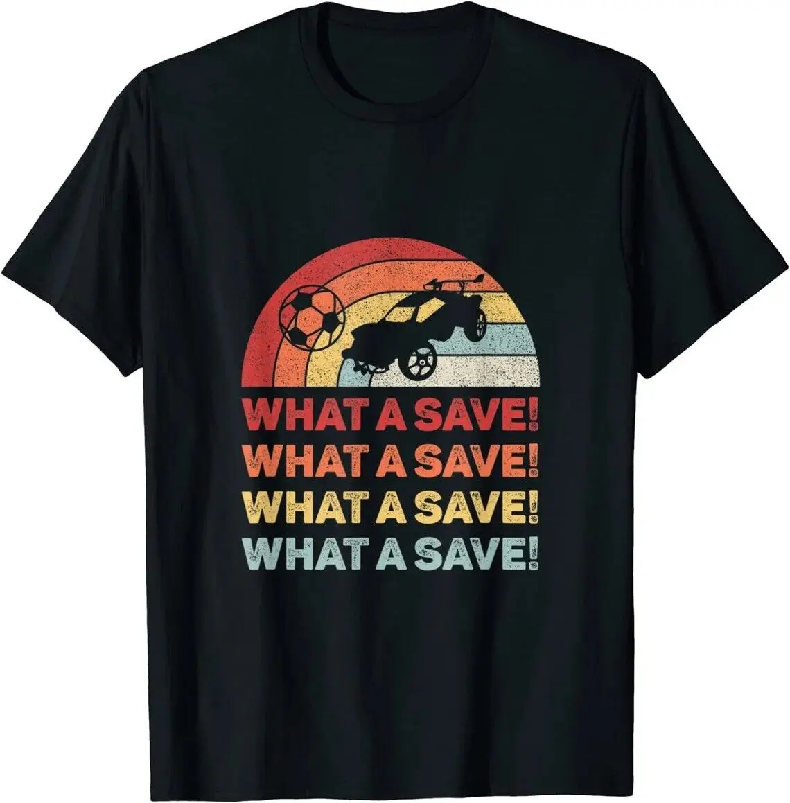 Vintage Retro What A Save Rocket Soccer Car League T-Shirt