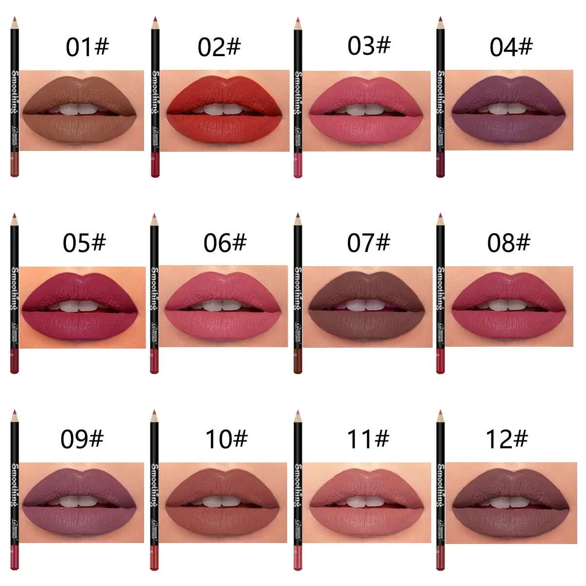 3pcs lipliner color developing waterproof sweat resistant color resistant non staining portable lipstick pen