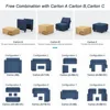 Middle Module Seat for Modular Sofa Sectional Couch with Storage Accent Armless Sofa Chair Modern Fabric Blue Children's Sofas 4