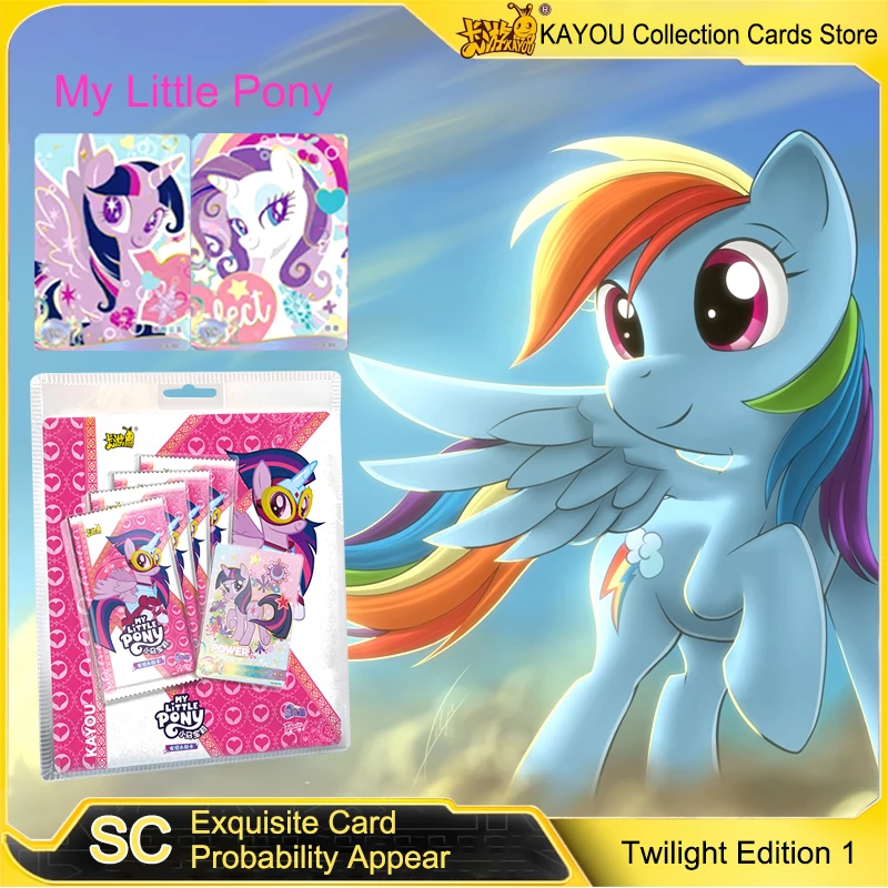 

KAYOU My Little Pony Card Twilight Edition 1 Anime Cute SC SSR LSR Bronzing Flash Rare Original Collection Children's Gift Cards