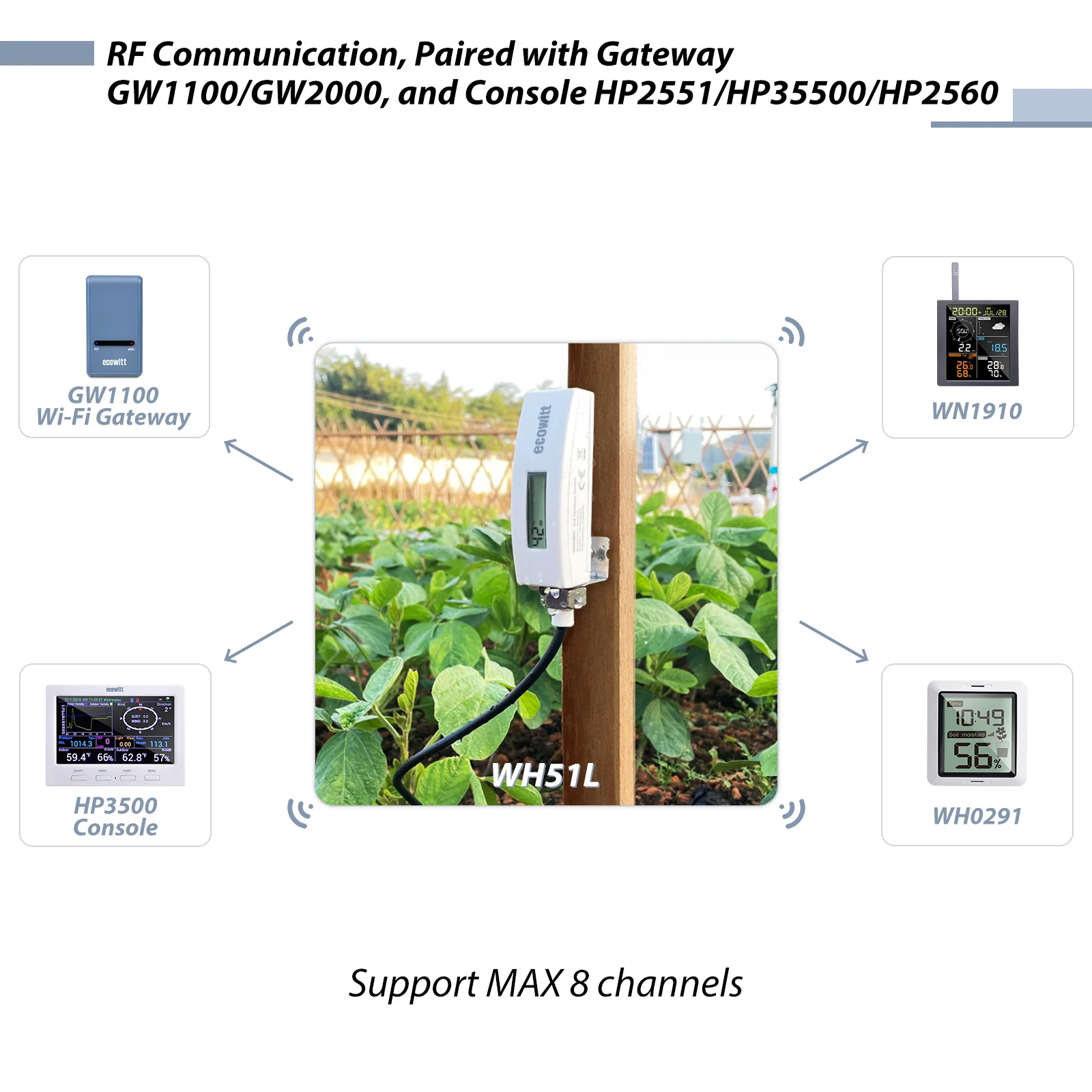 Ecowitt Advanced Gateway & Sensor Kit - Smart Soil Monitoring