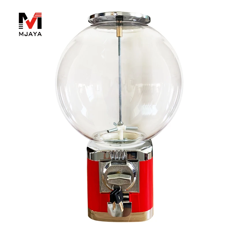 For 22~30mm Gumballs or Capsules Red Toy Vending Machine Gashapon Machine Bouncing Ball Coin Operated Selector No Drawer Box