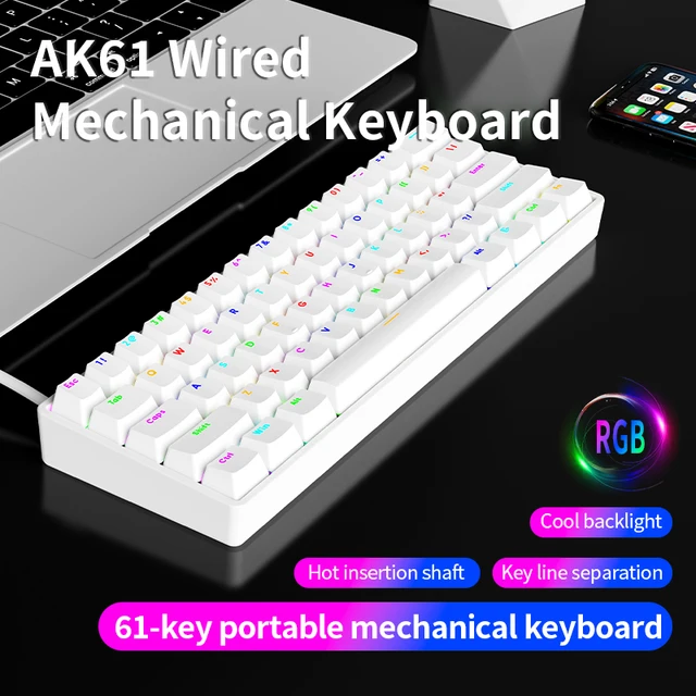 AK61 Gaming Pro 60% Wired Mechanical Keyboard with
