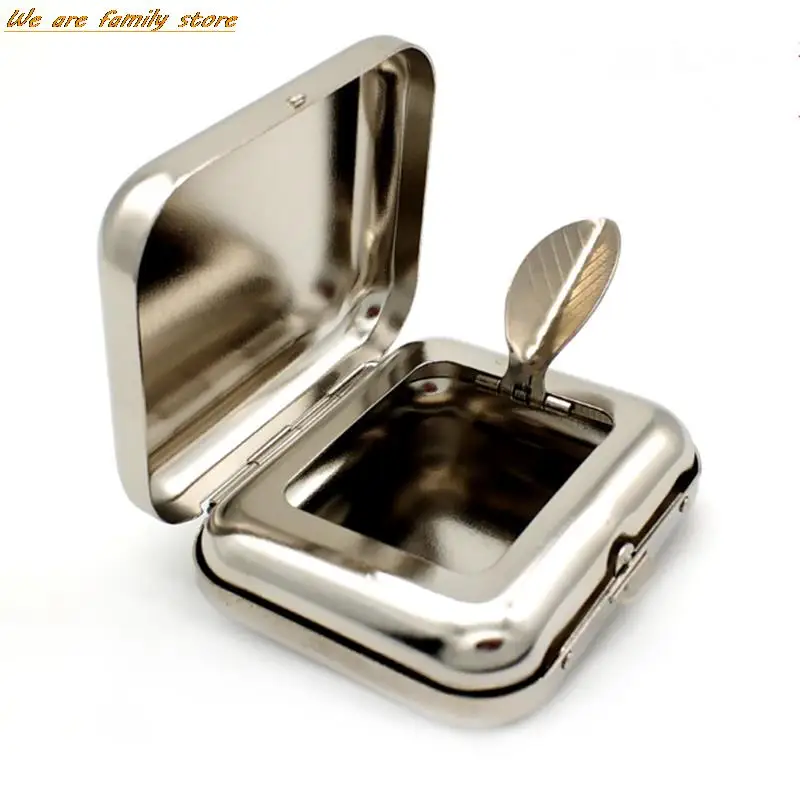 Stainless Steel Square Pocket Ashtray metal Ash Tray Pocket Ashtrays With Lids Portable Ashtray portable ashtray cigarettes ashtray stainless steel ashtray metal ashtray