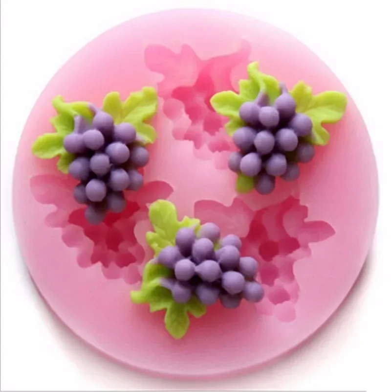 Wholesale DIY Grapes & Ice Cream Ornament Silicone Molds 