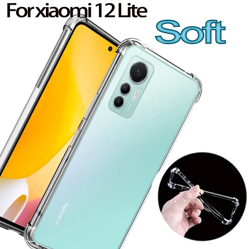 Funda de teléfono para Xiaomi 12 Lite (6.55), 2 piezas de silicona suave a  prueba de golpes, [ultrafina] [Anti-amarillamiento] Cubierta trasera