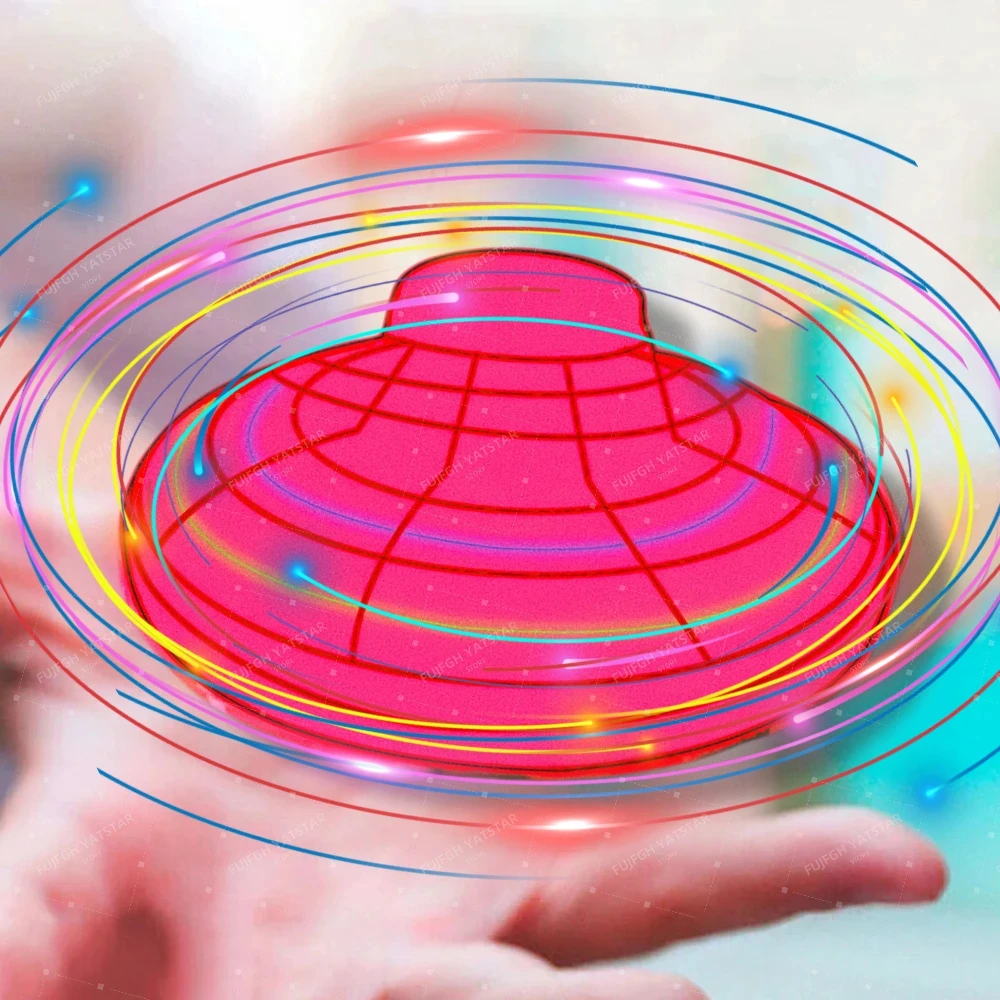 Magic UFO Ball Flying Spinner Flight Gyro Fingertip Drone Aircraft induction gyroscope Decompression Toy for Adult Kids Gifts flying orb ball