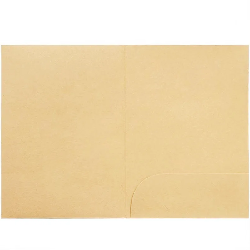 10pcs A4 Kraft Paper File Folder Single Pocket Office Project File Holder Presentation Folder for Class Handouts Business Notes