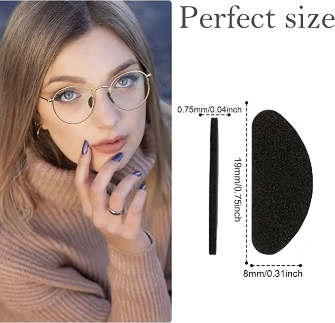 

60 Pairs Nose Pads Anti-Skid D-shaped Increase Height Flexible EVA Patches Eyeglasses Nosepad Glasses Sunglasses DIY