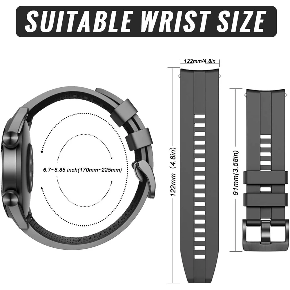 Silicone Wristband - Soft and Versatile Smartwatch Strap Replacement