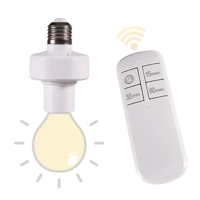 Wireless Remote Control E27 Light Socket Lamp Holder for LED Bulbs Lamp Socket 15m Range Wireless Light Switch Kit AC180-250V wireless remote controller smart ir remote control