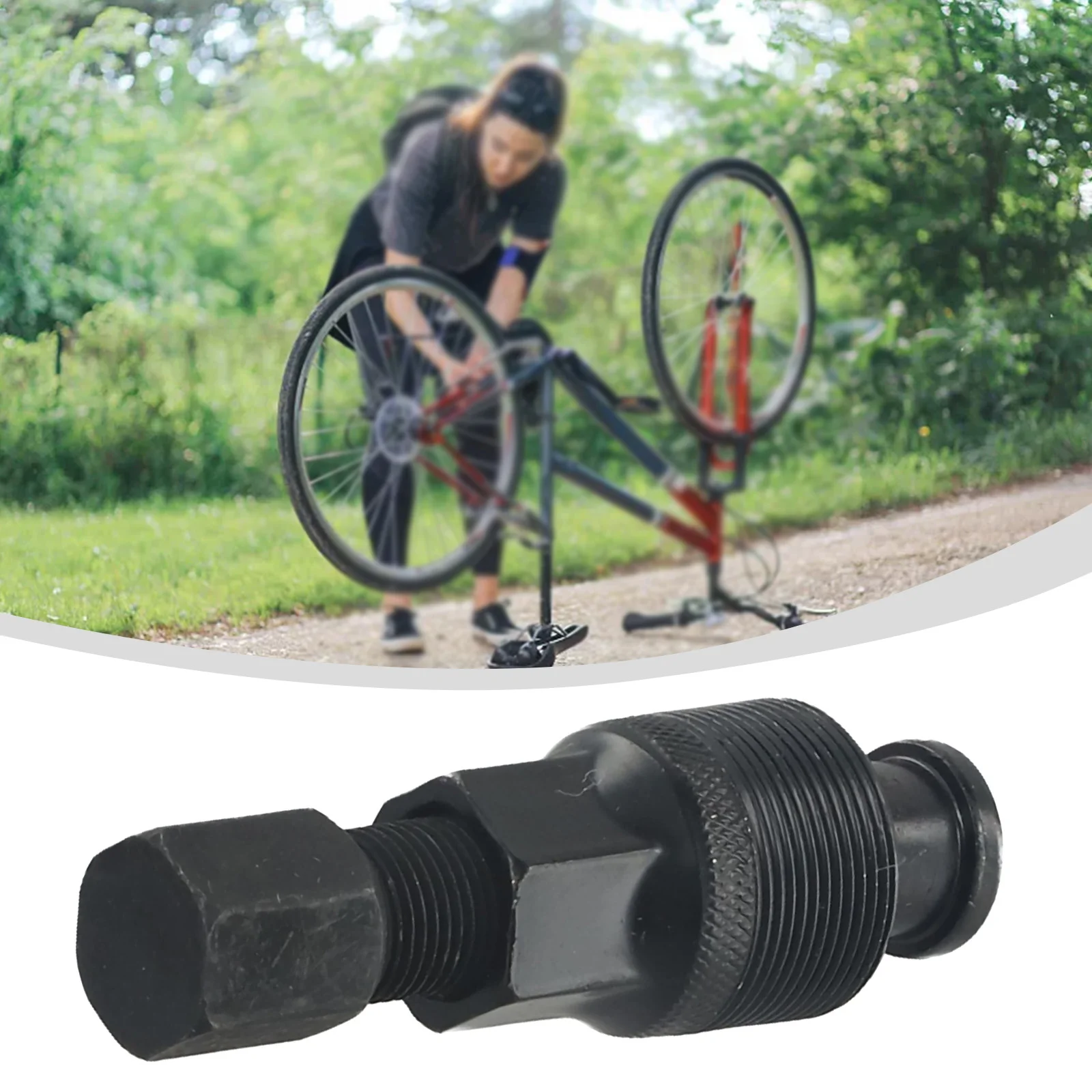 

High Quality Hot New Bike Crank Removal Tool Black Carbon Steel Crank Attachment Bicycle Parts Removing Tool Replacement Spare