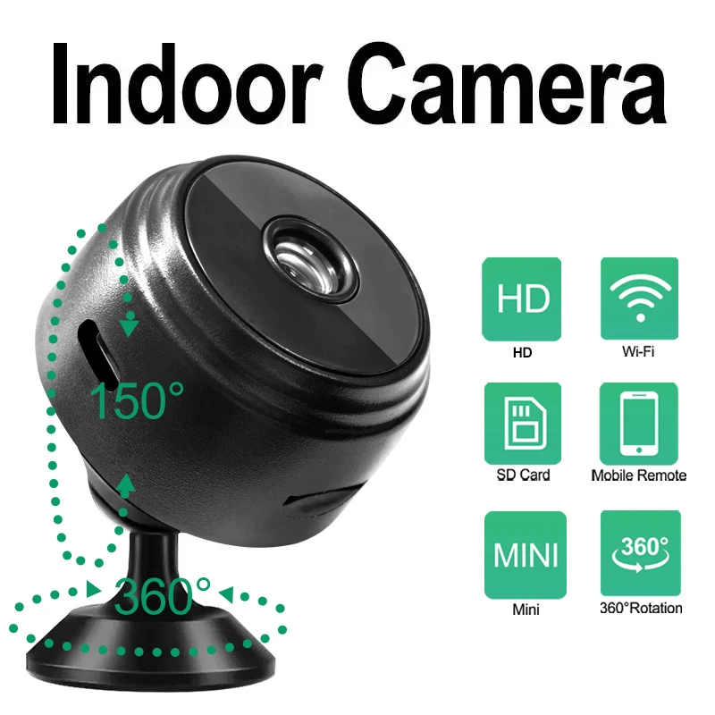 A9 Mini Camera HD 720P Intelligent Home Security IP WiFi Camera Monitor Mobile Remote Mobile Remote Application