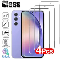 4Pcs Screen Protector For Samsung A54 5G A34 Tempered Glass For Samsung Galaxy A14 A24 A13 A12 A11 A71 M14 M54 Protective Glass