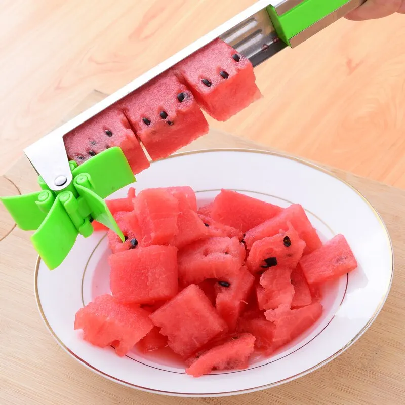 Stainless Steel Watermelon Cutter Windmill Shape Design Slicer Cutter Kitchen Gadgets Salad Fruit Slicer Tool fruit slicer