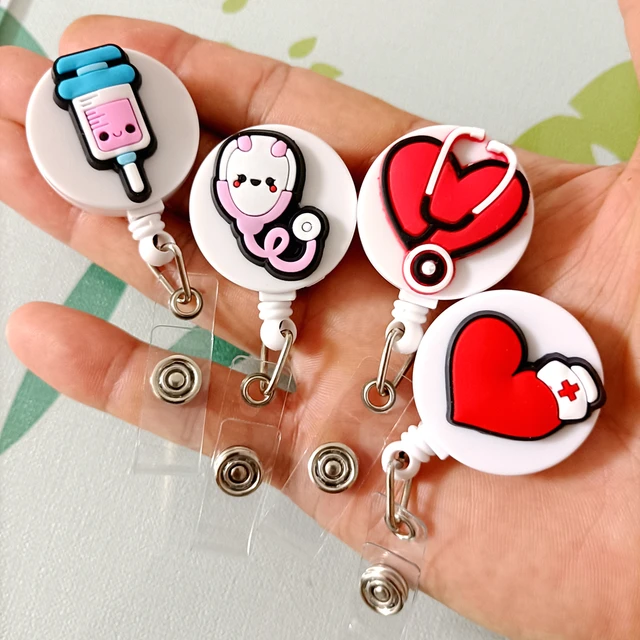 High Quality Silicone Retractable Medical Healthcare Hospital Nurse Badge  Holder Reel Cute Cartoon ID Card Holder - AliExpress