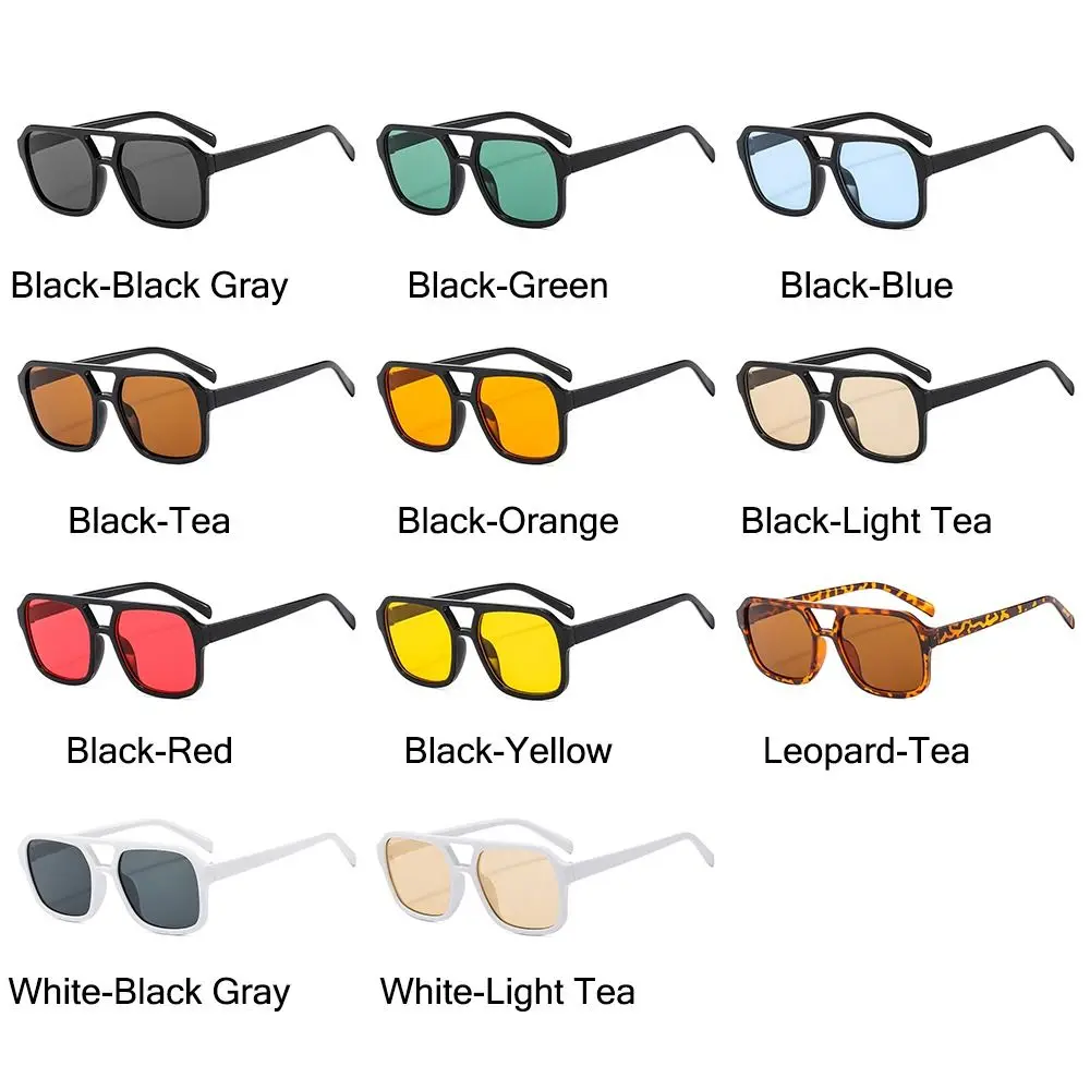 Black Square Aviation Sunglasses UV400 Protection for Men and Women