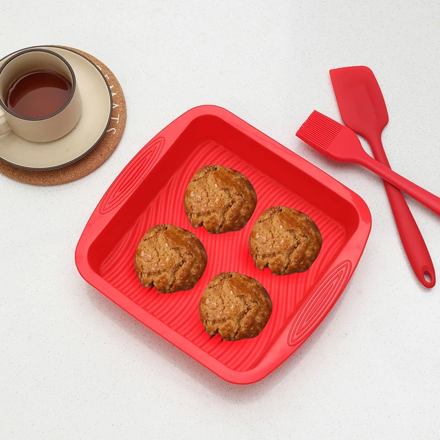 8-Piece Silicone Baking Pans Sets - Nonstick Silicone Bakeware Set BPA Free  Heat Resistant - AliExpress