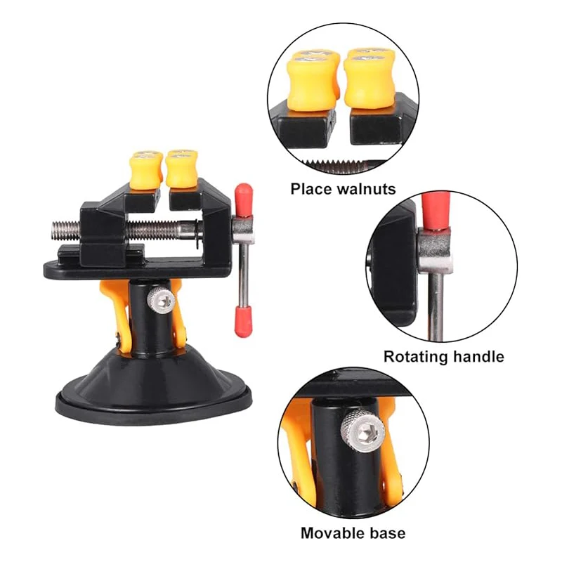 Rotatable Adjustable Jewelry Vise Stand - Mini Drill Press and Engraving Clamp