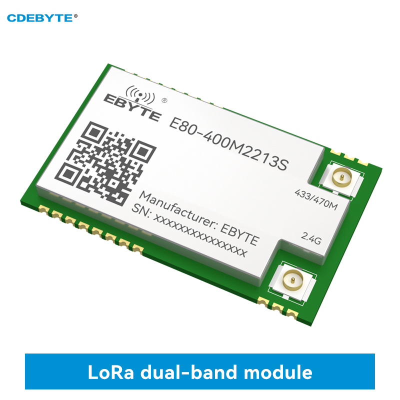 LR1121 LoRa Wireless Module LoRa Spread Spectrum Dual-Band Sub-G 433Mhz 2.4G SMD TCXO CDEBYTE E80-400M2213S SPI RF Module