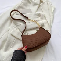 Mini sacs à bandoulière en feutre pour femmes, Design avancé, sacs à main sous les bras, beaux sacs à main croissant, sacoche de selle, 2024 5
