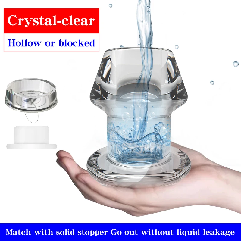Anal Plug Dilator 5 Sizes Hollow Butt Plugs Tunnel/Cleaning/Expansion/Masturbator/Shower Enema Prostate Massager