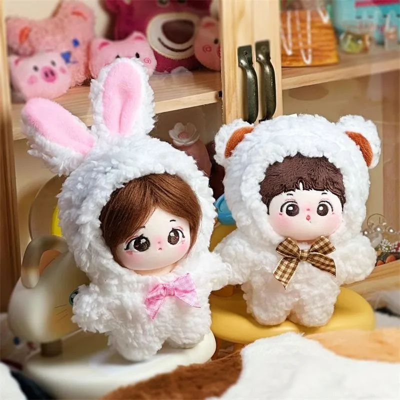 Handmade 10cm Doll Clothes Cute Plush Jumpsuit Without Dolls