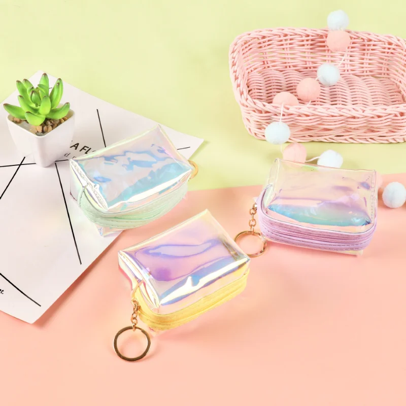 Small Laser Coin Bags Money Wallet Purse ID Credit Card Data Line Earphones Organizer Storage Bags Portable Coin Pouch for Kids
