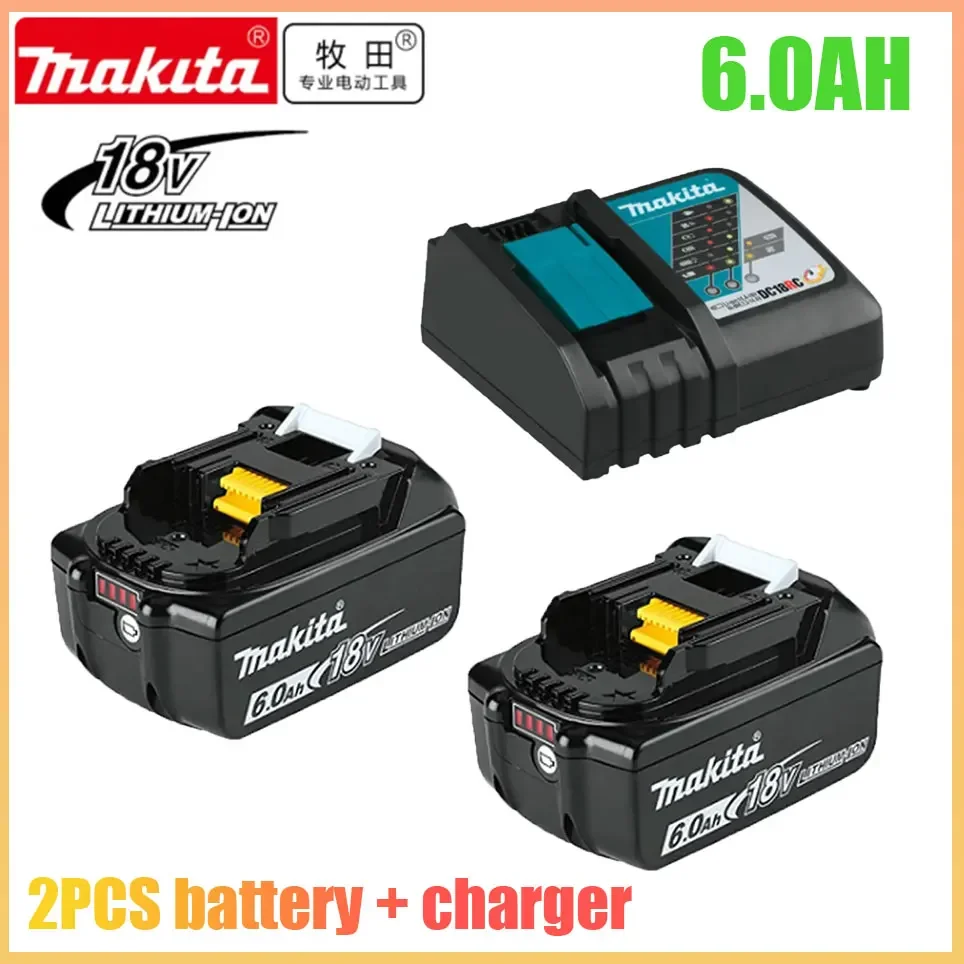 

Original Makita Rechargeable 18V 6.0Ah Li-Ion Battery BL1830 BL1815 BL1860 BL1840 194205-3 Replacement Power Tools Battery
