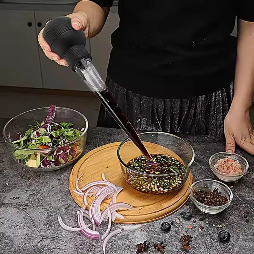 Description Picture 3 of item1pc Turkey Oil Dropper Cooking Turkey Chicken Oil Dropper Pump Baster Pipe Flavour Kitchen Food Tools Syringe BBQ Tube B1W4