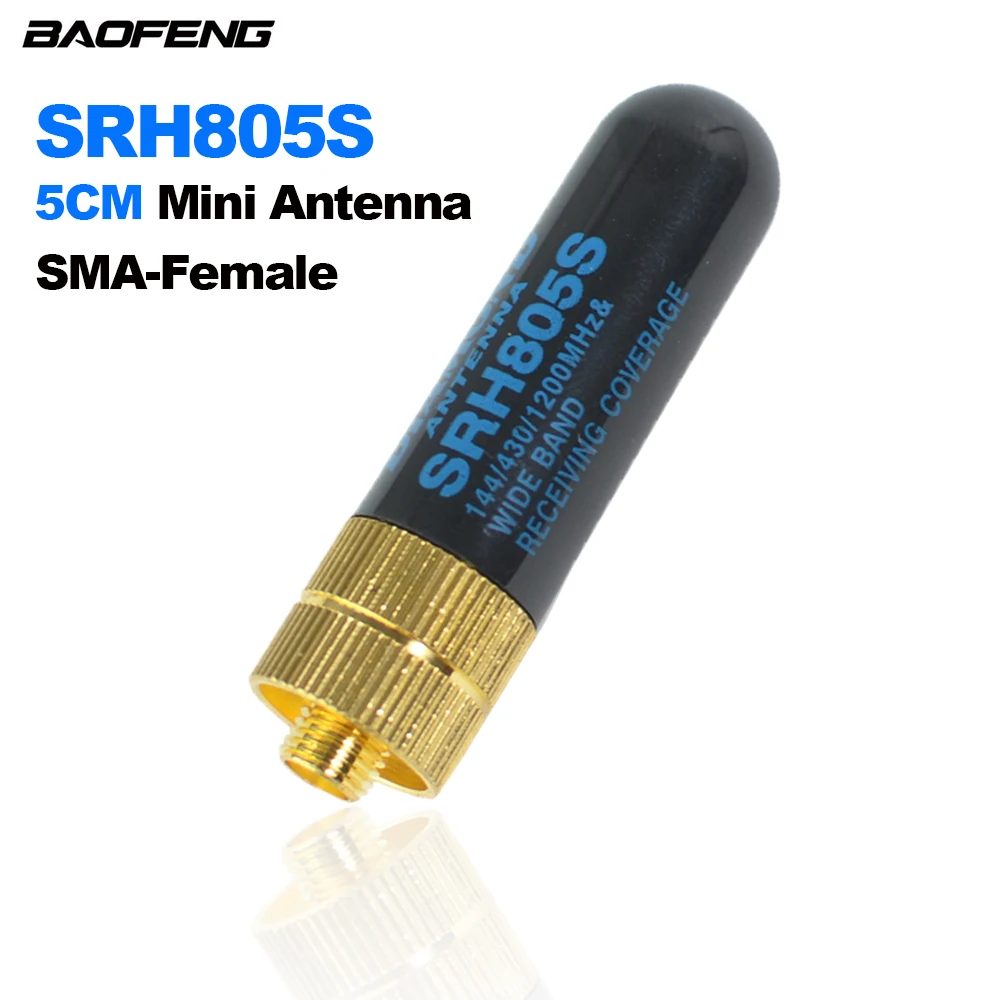 

SRH805S портативная рация с высоким коэффициентом усиления SMA-Female 5 см короткая антенна портативные двухсторонние радиоприемники мини-антенны Двухдиапазонные UHF VHF 805S