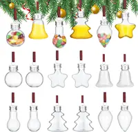 1Pc Clear Plastic Christmas Ball Bottle Filled Ornament Xmas Tree Hanging Pendant Xmas Party Home Decor Gift for Drink Juice 1