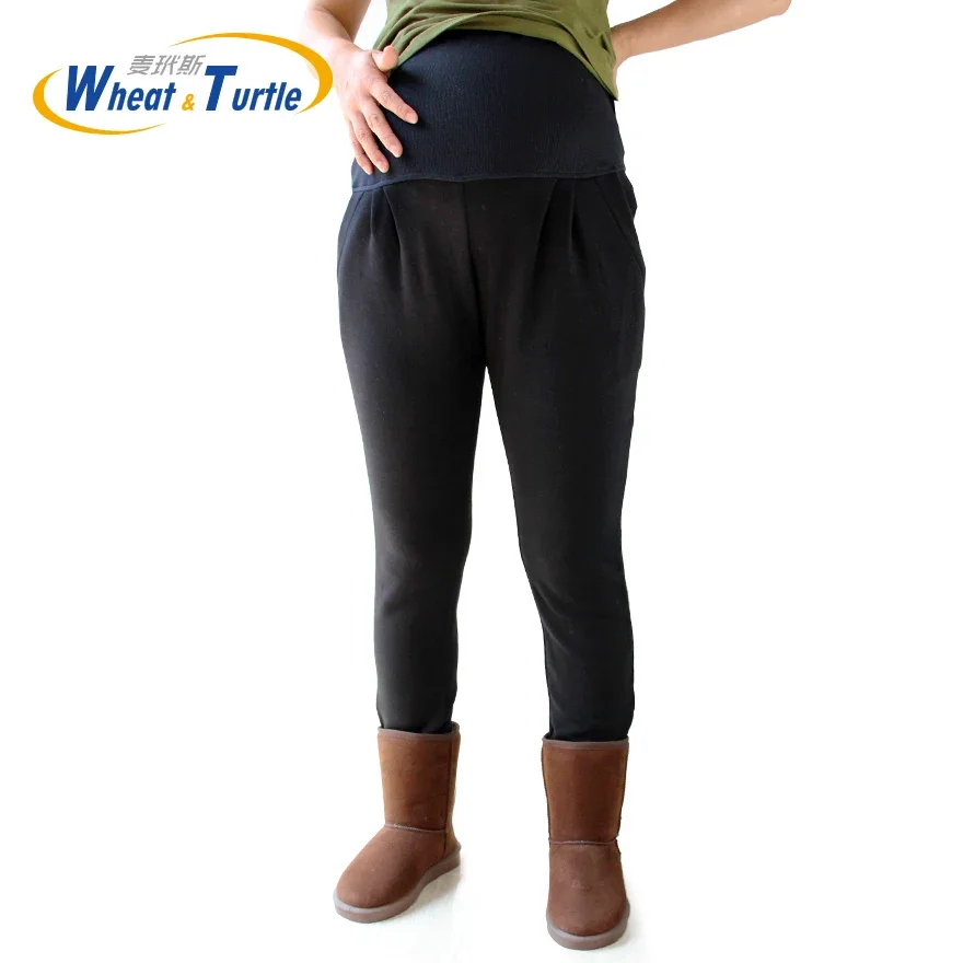 Big Size Winter Maternity Velvet Leggings XL XXL 3XL 4XL Adjustable High Elastic Legging Pants For Pregnant Women Warm Clothes