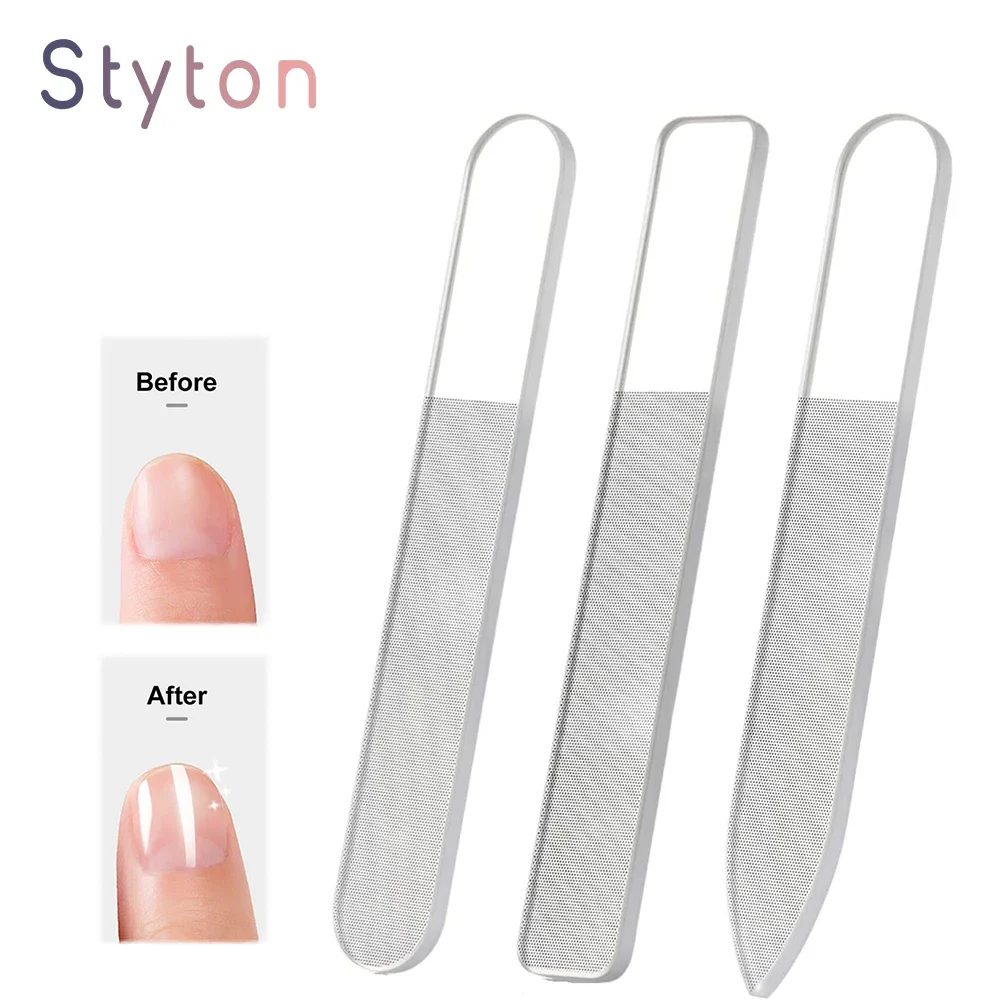 Styton Nano Glass Nail Files Professional Sanding Polishing Files Transparent Nail File Grinding Equipment Manicure Art Tools