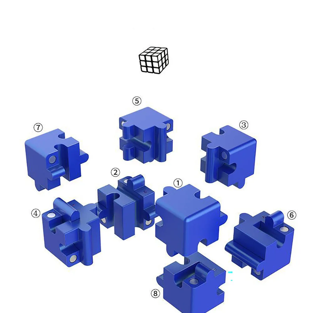 Infinite Cube Aluminum Alloy Metal EDC Stress Relief Mini Toy Portable Office Infinite Flip Cubic Fidget Relax Venting Toys