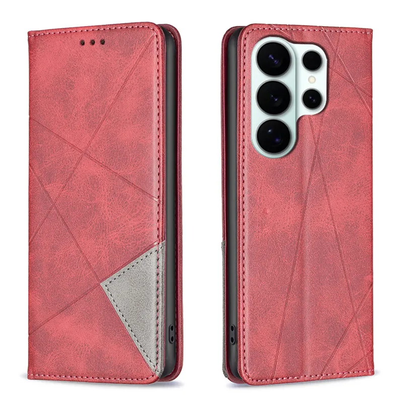 Magnetic Wallet Leather Flip Phone Case – Slim Protective Cover, Black
