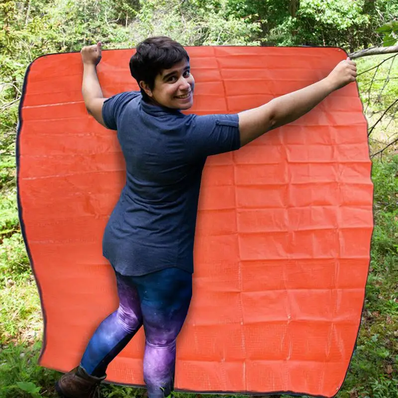 Heavy Duty Survival Blanket Insulated Thermal Reflective Tarp All-Weather Reusable Emergency Blanket For Car Or Camping