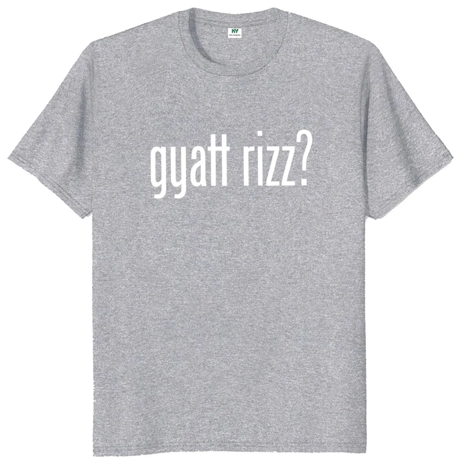 Gyatt Rizz T Shirt 2023 Slang Slogan Y2k Teen Streetwears 100% Cotton Soft  Breathable Unisex T-shirt For Men Women EU Size