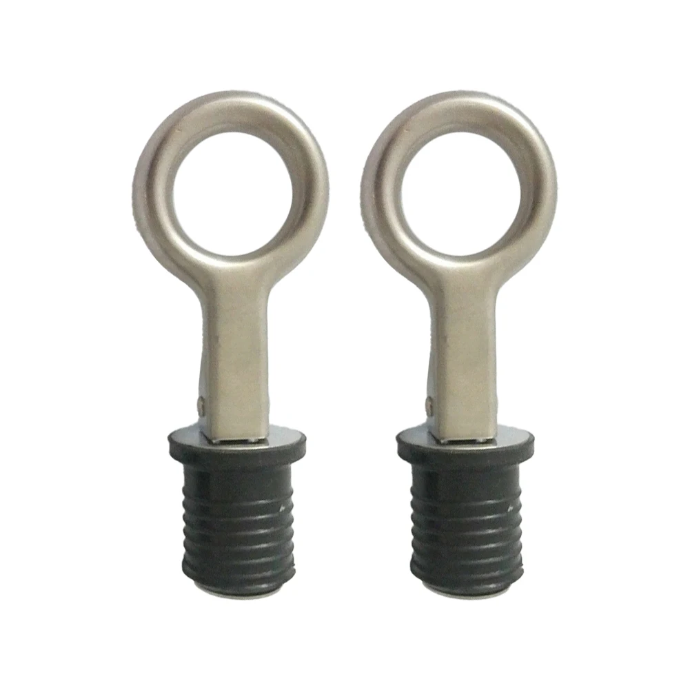 2Pcs 1IN Drain Plug 304 Stainless Steel Marine Water Plug Drain Outlet Deck Seal Plug Hole Yacht Kayak Drain Plug 25mm
