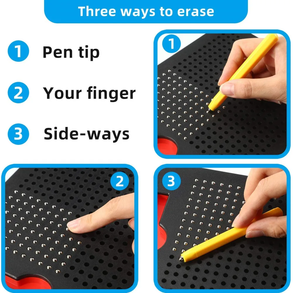 Magnetic Ball Drawing Board With Pen Kids Learning Drawing Sketch Pad Tablet Educational Toys For Children Adult Notebook Gift 6