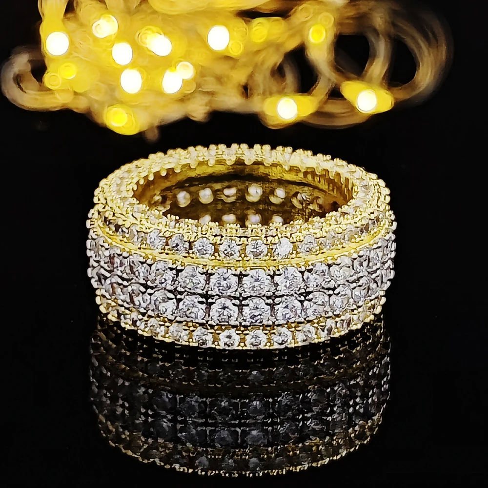 Elegant Vintage Gold & Silver Eternity Wedding Band for Women & Men - Perfect Gift