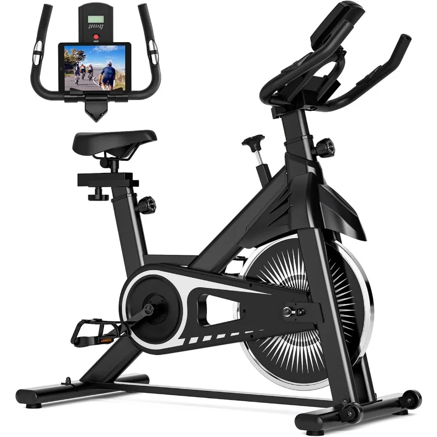 Exercise Bike – Adjustable Resistance Indoor Cycling Bike with LCD Display & Smartphone Holder 1