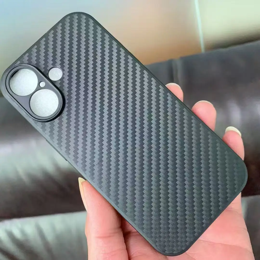 Sleek Carbon Fiber Texture Shockproof Phone Case - Soft Protective Back Cover