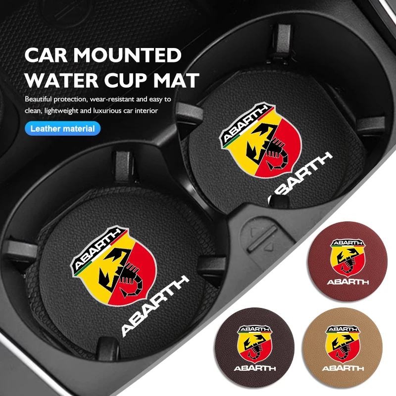 Universal Car Coaster Anti-Slip Mats Water Cup Drink Pads For Abarth Stilo Ducato Palio Bravo Linea Doblo 500 Grande Tipo cup holder coasters,car coaster pads